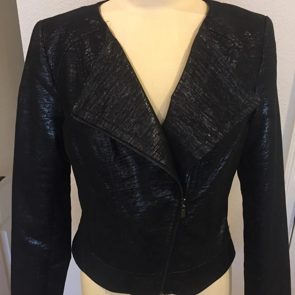 Laundry Black Metallic Short Jacket